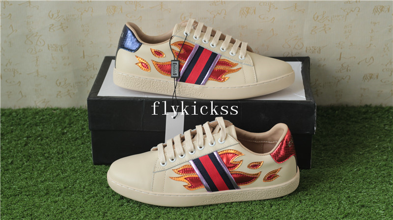 GC Ace Embroidered Beige Flame